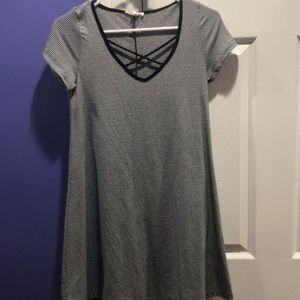 Never been worn Black and White stripped dress